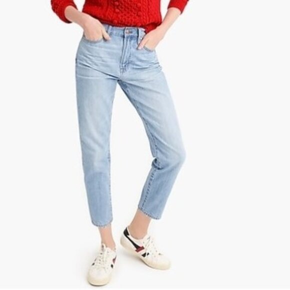 NWT J Crew Point Sur Straight Leg Light Wash Jeans size 27P - Picture 1 of 13